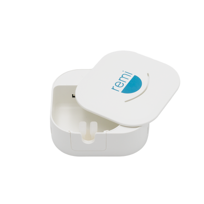 Remi Wellness UV Toothbrush Sanitizer with lid open