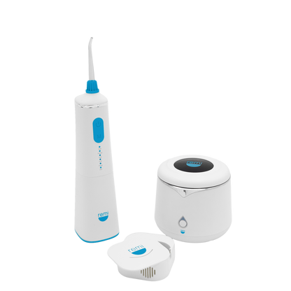 Remi Wellness flosser, ultrasonic cleaner, and UV sanitizer